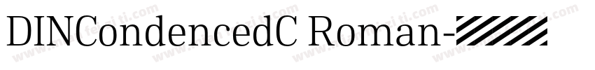 DINCondencedC Roman字体转换